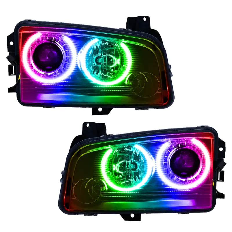 Oracle Hid Headlight Halo Kit For 2008–2010 Dodge Charger – Colorshift Leds With Simplified Controller & Warranty 1