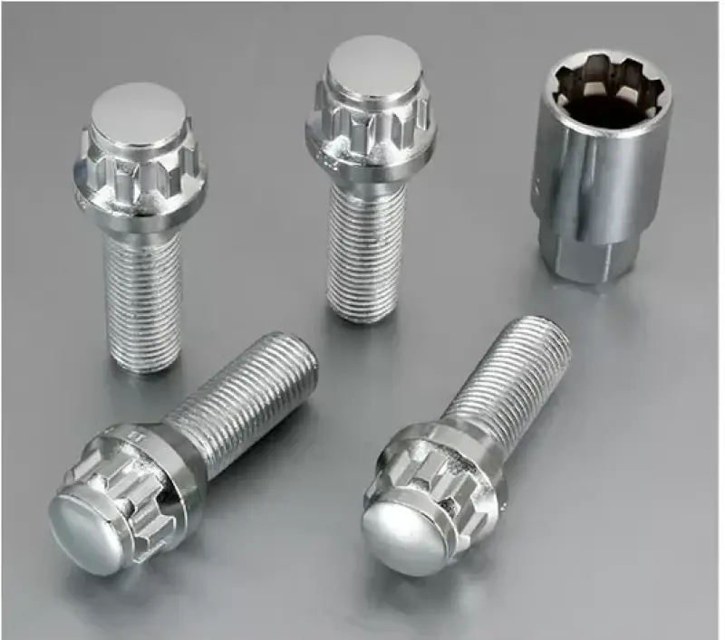Project Kics Bull Lock Chrome Wheel Bolts – 14X1.25Mm Thread, 28Mm Length, 13Mm Hex Head 1