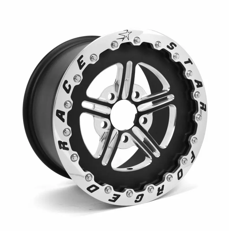 Race Star 63 Pro Forged Aluminum Wheel – 15X10 Inches, 5X4.50 Bolt Pattern, 3-Inch Backspace, Black Anodized & Machined Finish 1