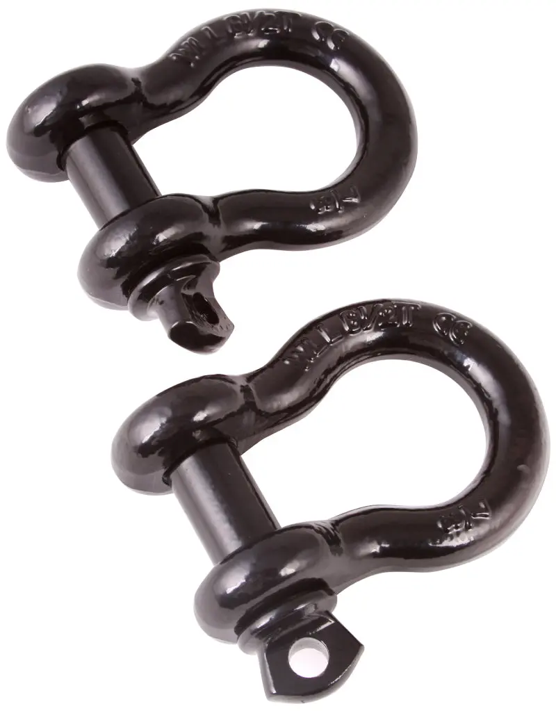 Rugged Ridge 1-Inch Black D-Shackles – Heavy-Duty Recovery Hardware 1