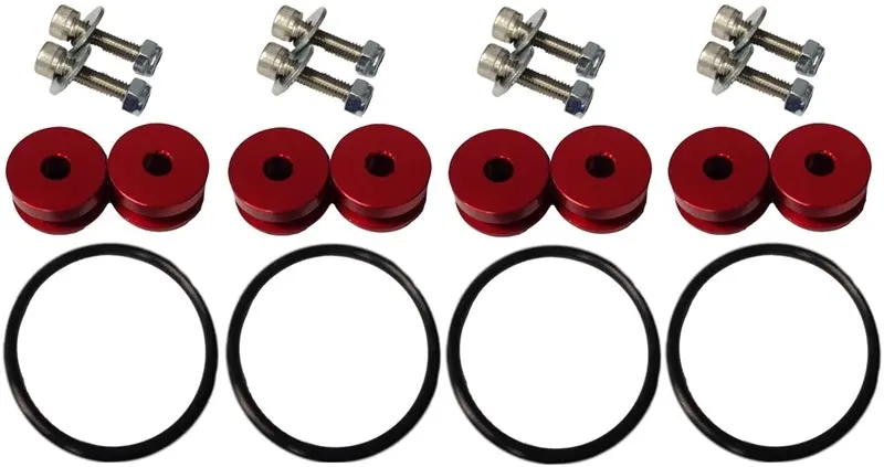 Torque Solution Billet Quick-Release Bumper Kit – Universal Fit, Red Anodized Finish 1