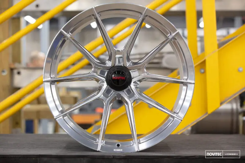 Vossen X Novitec Nf10 Forged Alloy Front Wheel: 20X9.5", 5X114.3, Et28, Brushed Gloss Clear Finish – Ferrari Sf90 Fitment 1