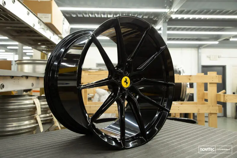 Vossen X Novitec Nf9 Gloss Black Forged Rear Wheel For Ferrari Roma – 22X12", 5X114.3, Et32 1