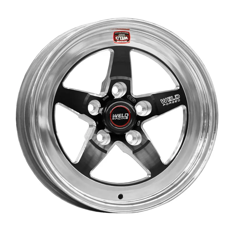 Weld S71 Black Non-Beadlock Drag Racing Wheel – 15X15.33In, 5X4.75In Bolt Pattern, 4.5In Backspace 1
