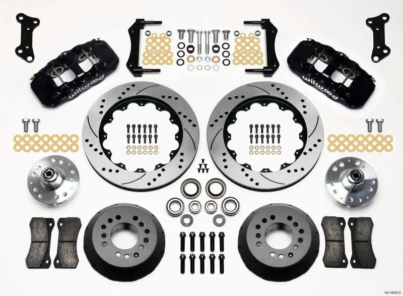 Wilwood Aero6 Front Hub Conversion Kit – 14" Drilled, Fits 1967–1969 Camaro & 1964–1972 Nova/Chevelle 1