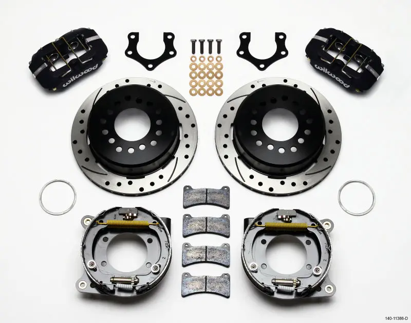 Wilwood Dynapro Low-Profile Parking Brake Kit – 11-Inch Drilled Rotor, Compatible With Mopar/Dana Axles (2.5" Offset, Snap-Ring Bearing) 1