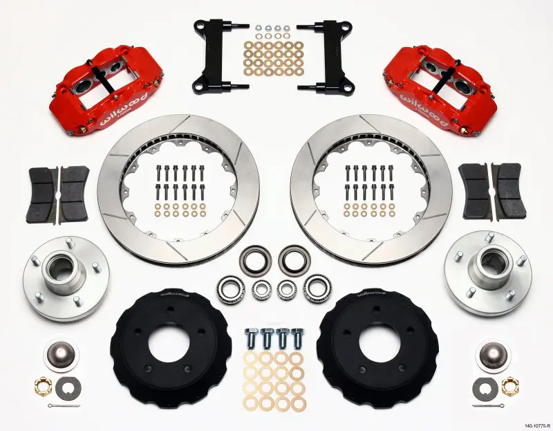 Wilwood Narrow Superlite 6R Front Hub Assembly – 13.06In Rotor, Red Finish, Compatible With 1960–1987 Chevy C-10 & Cpp Drop Spindles 1