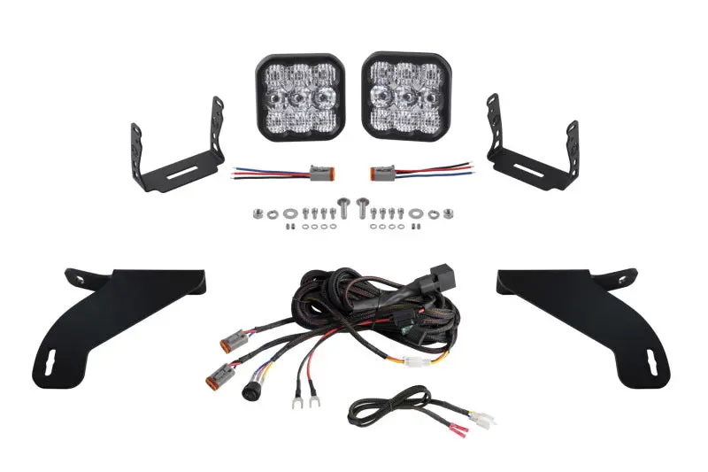 Diode Dynamics Ss5 Led Pod Light Kit For 2021–2022 Ford F-150 Front Bumper – White Driving Beam 1