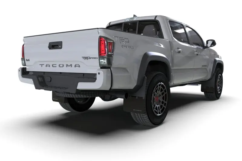 Rally Armor Tactical-Style Mud Flaps For 2016–2022 Toyota Tacoma – Black W/ Army Green Logo 2